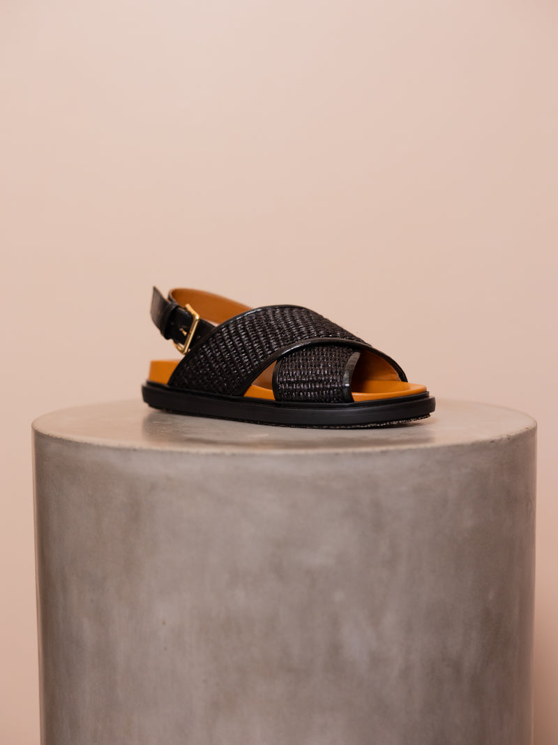 Marni Black Fussbett Sandals