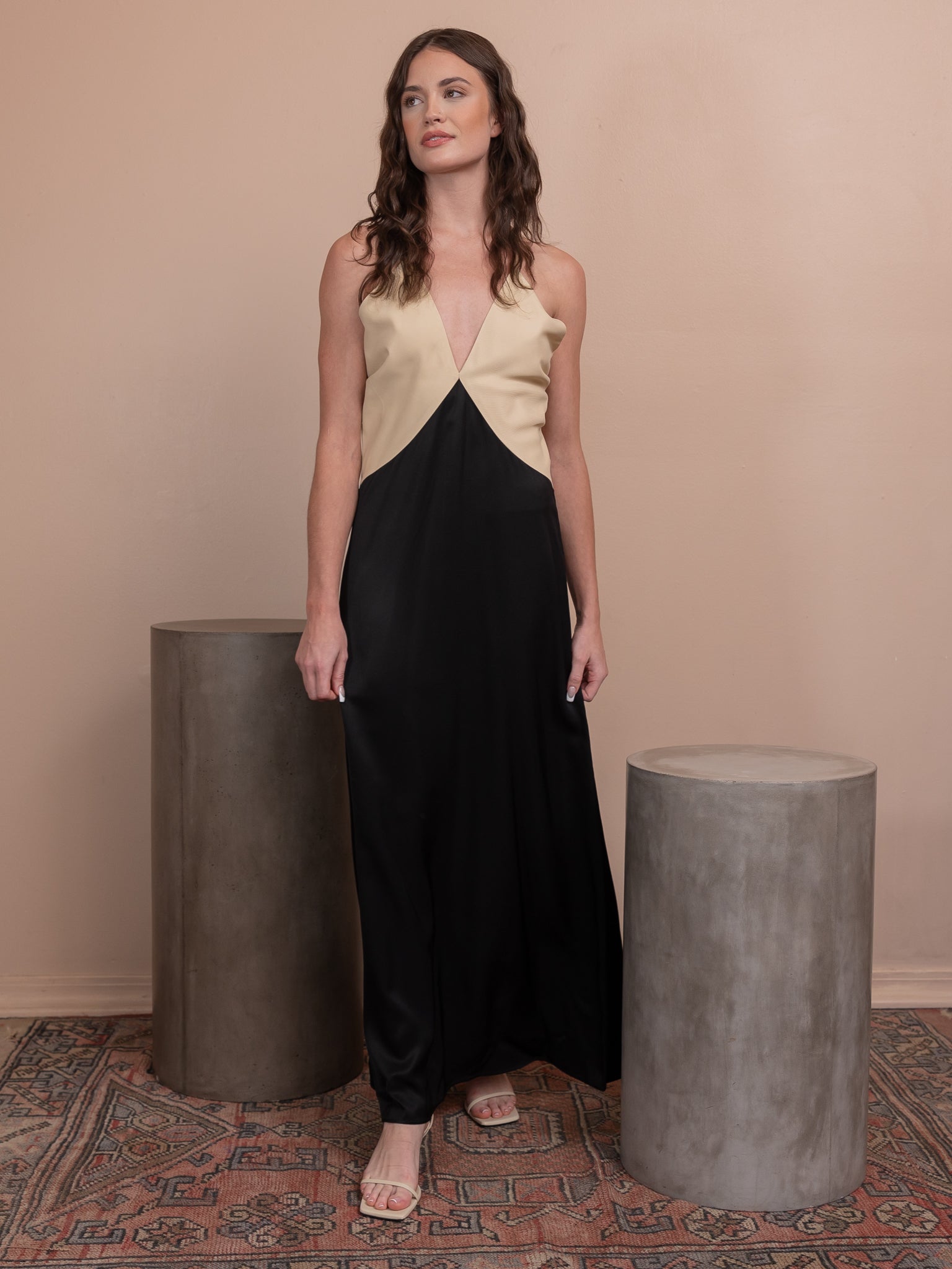 大感謝セール maison celon asymmetry drape cami dress - ワンピース