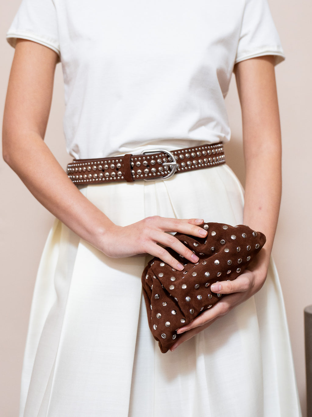 Bailey Pleated Clutch in Espresso