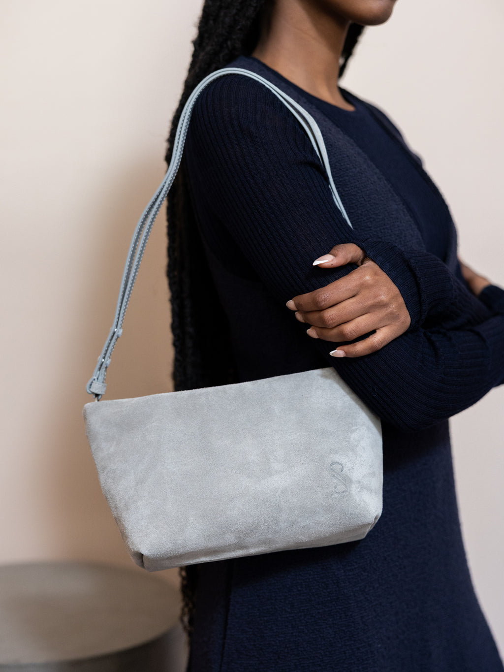 Suede Bond Bag in Grey