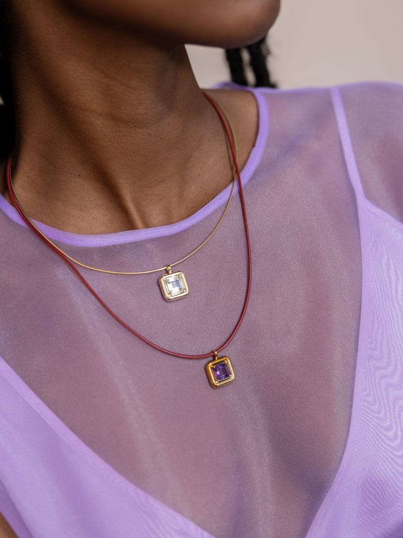 Candy Necklace with Amethyst