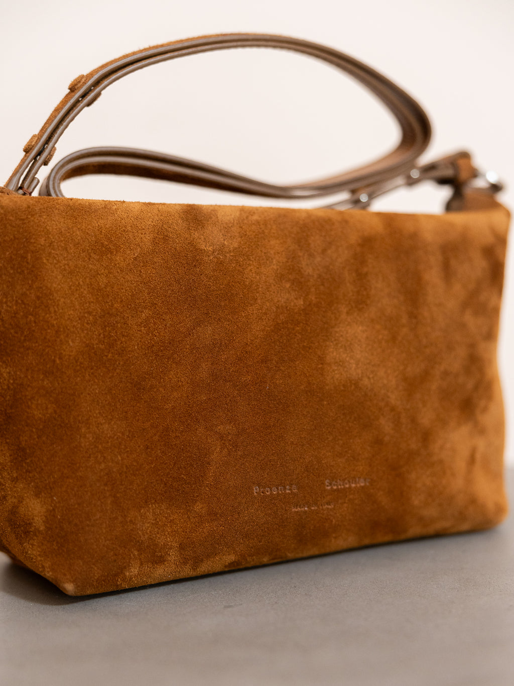 Suede Bond Bag in Saddle