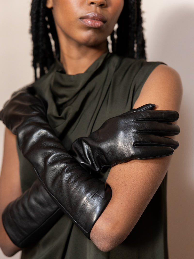 Long Leather Gloves