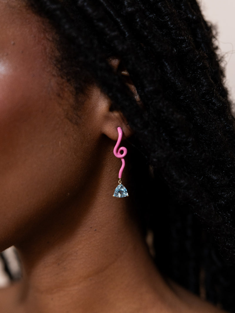 Vine Earrings in Pink