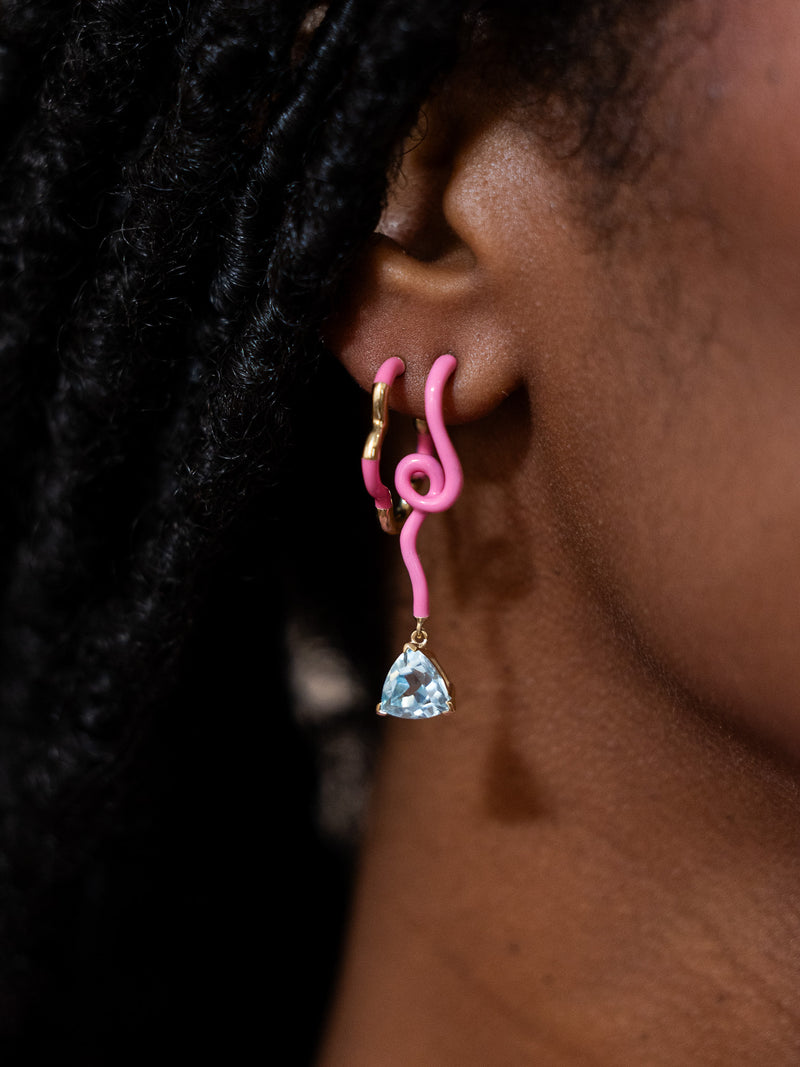 Vine Earrings in Pink