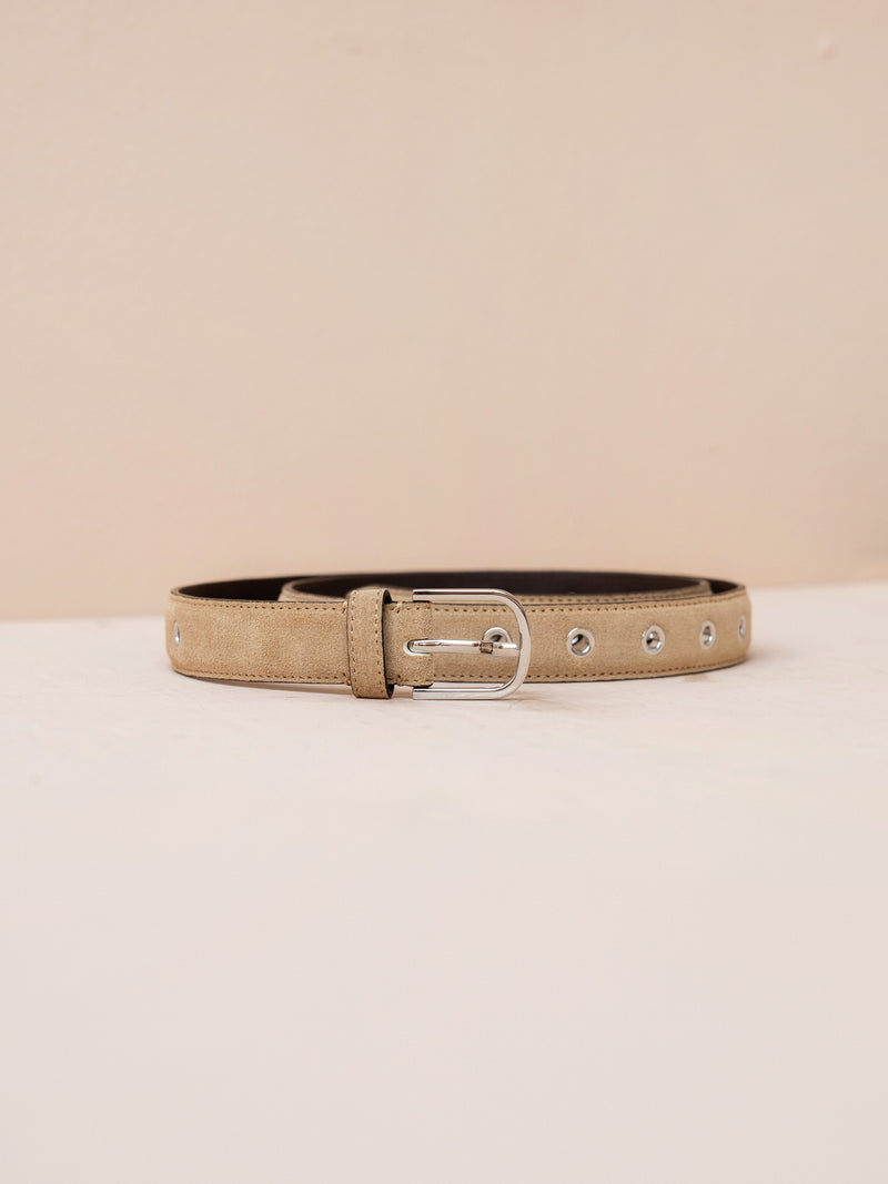 Eyelet Belt in Caramel