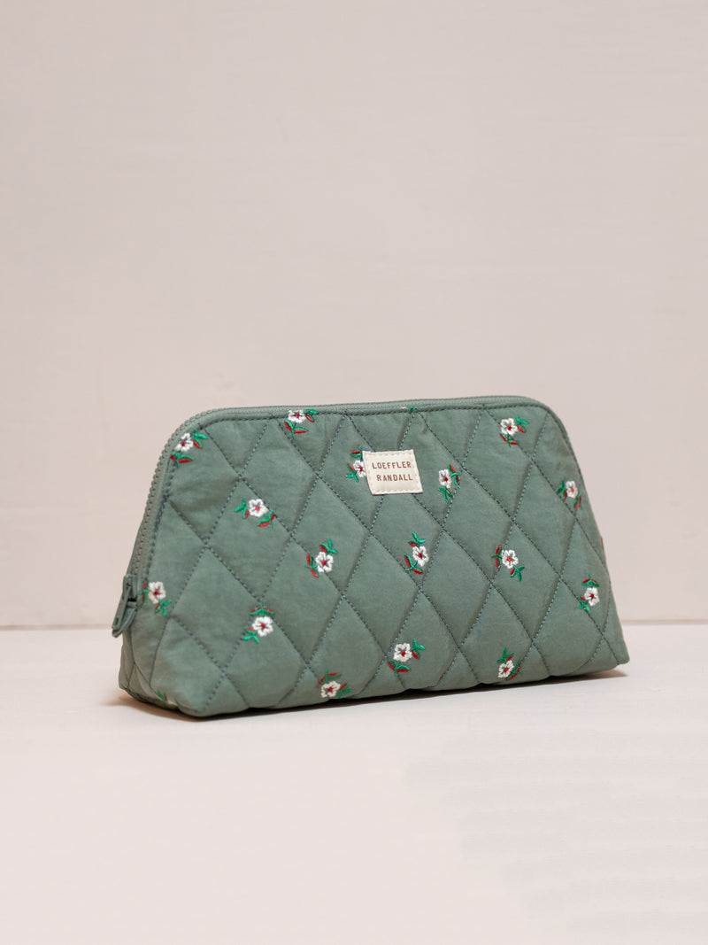 Frances Cosmetic Case in Sage Floral