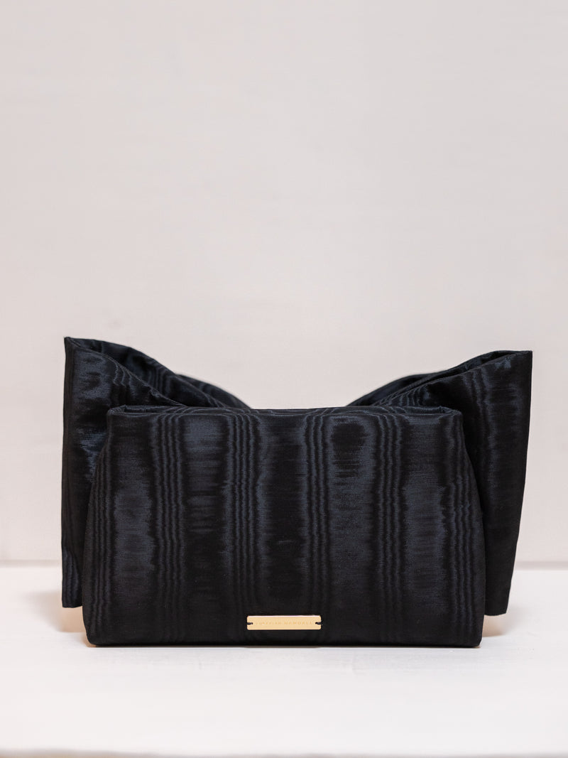 Valerie Bow Clutch in Black