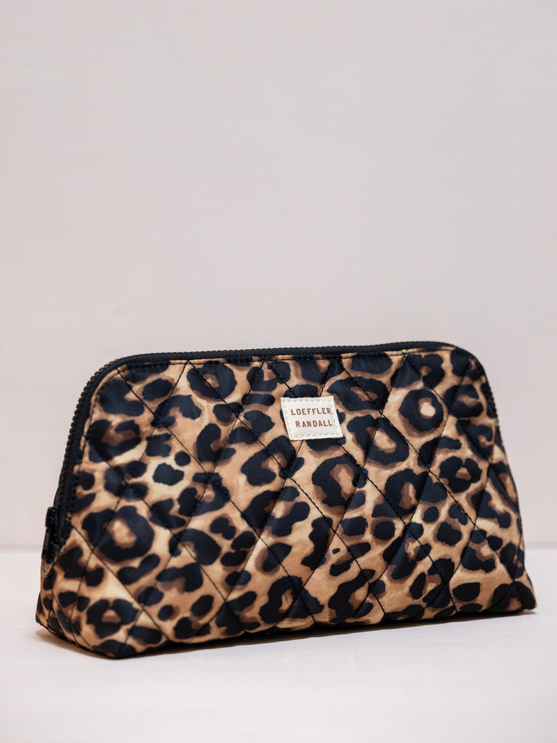 Frances Cosmetic Case in Leopard