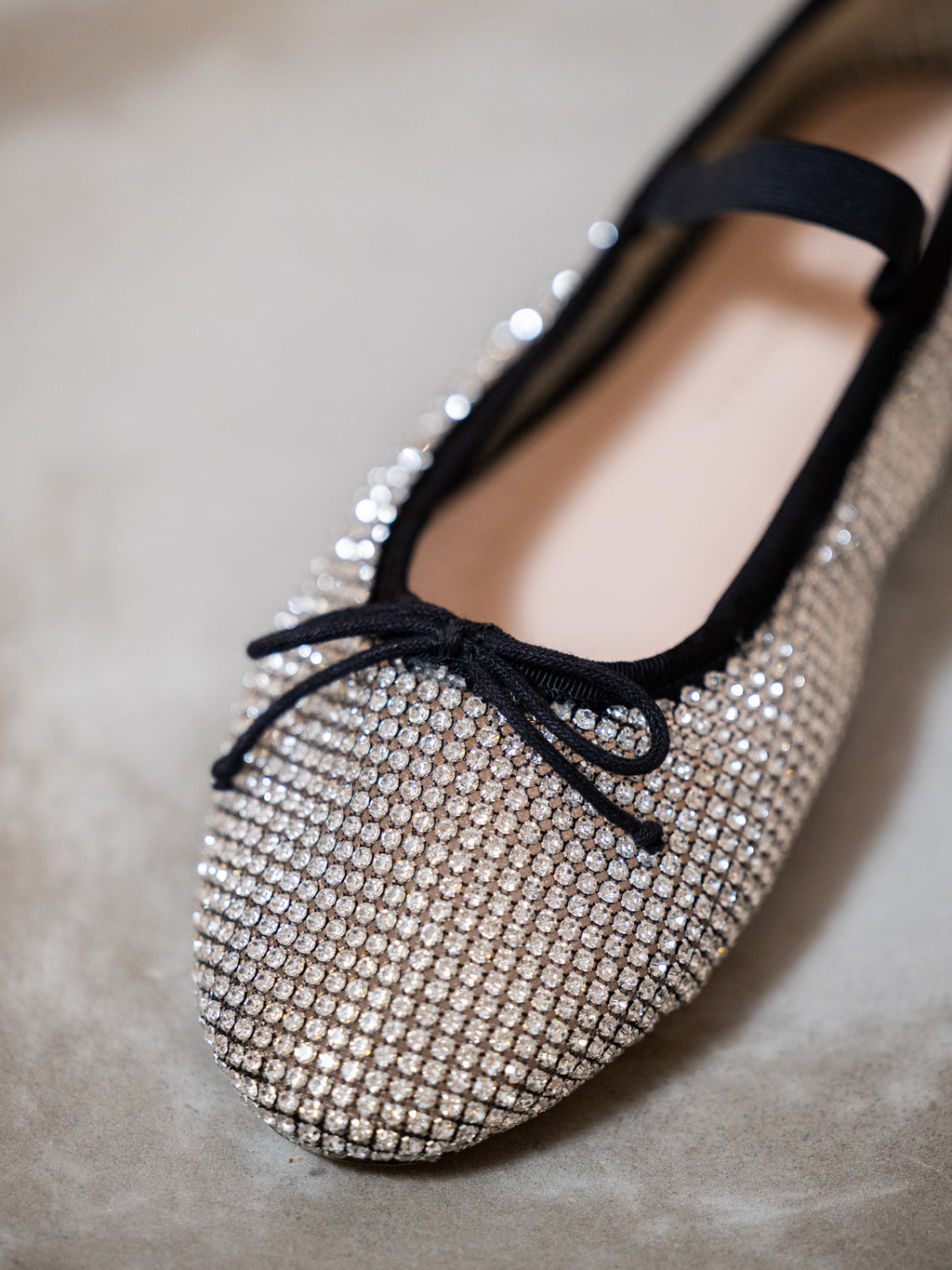 Leonie Soft Ballet Flat in Crystal