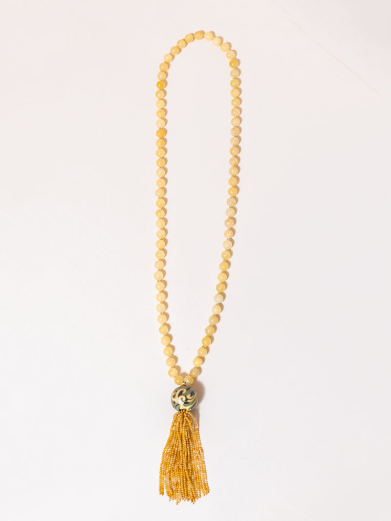 Obi Wave Marquetry Mala Necklace