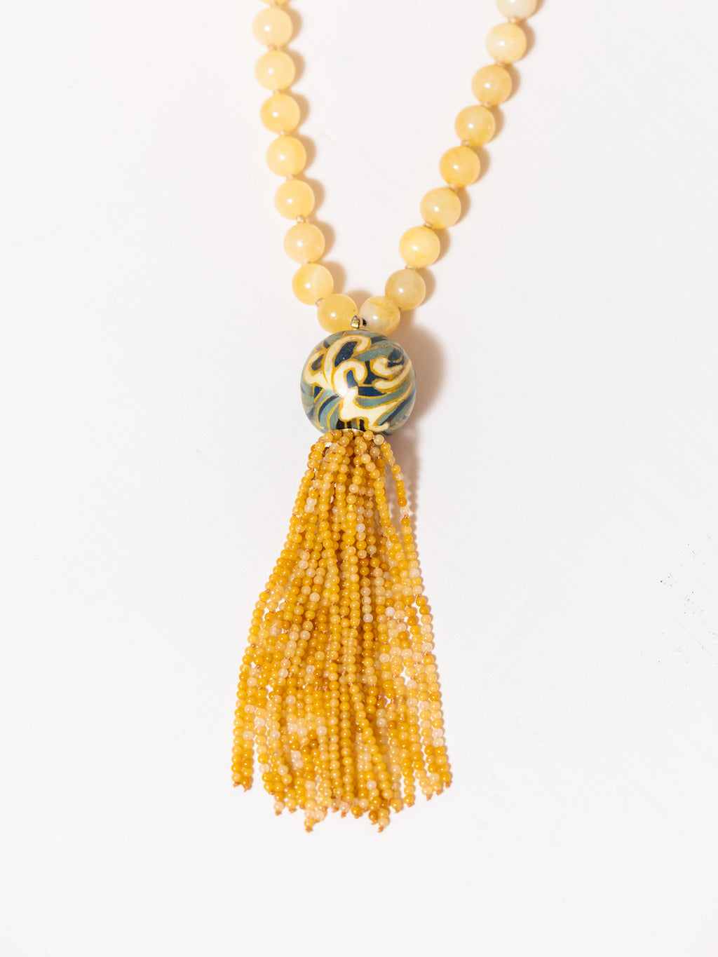 Obi Wave Marquetry Mala Necklace