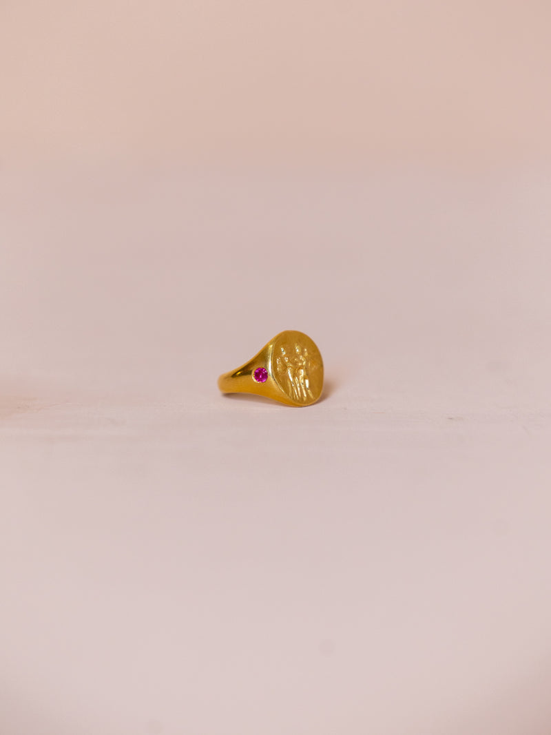 Eros & Psyche Signet Ring